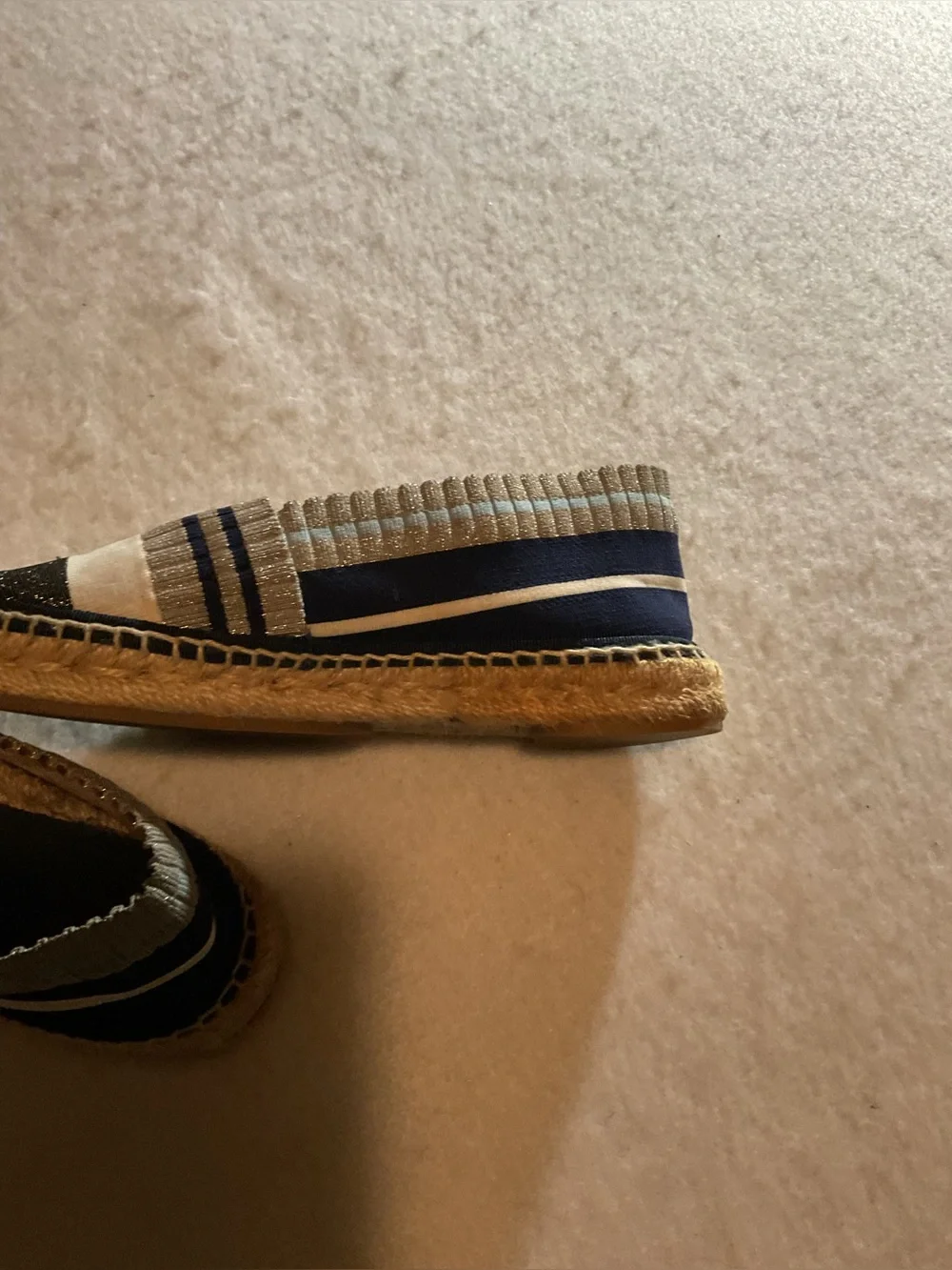 Fendi Rockoko Stretch Knit Sock Espadrille Slip-On with Blue Insole size 37